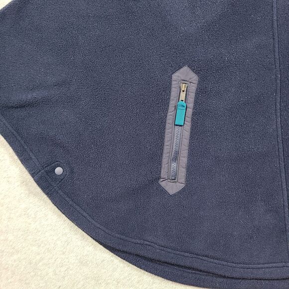 Patagonia Synchilla Fleece Poncho Womens XS/S Blue Hooded Jacket Cape Pullover - Picture 6 of 12